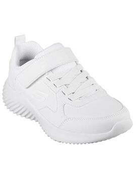 Zapatilla Junior Skechers  Bounder blanca