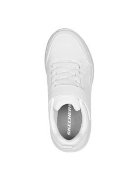 Zapatilla Junior Skechers  Bounder blanca