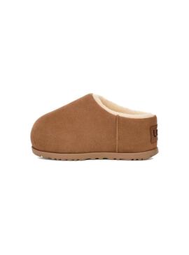 Zueco Mujer Ugg Pumped Slide Chestnut