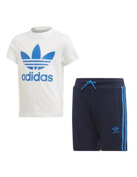 Conjunto Niño Adidas Short Tee Blanco