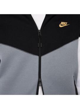 Chaqueta Hombre Nike Tech Fz Wr Gris Negro