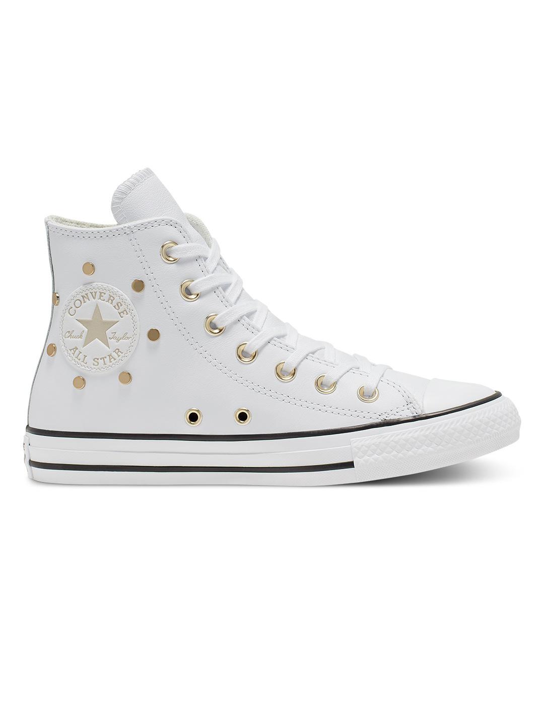 Zapatilla Mujer Converse All Star Studs Hi Blanca