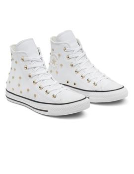 Zapatilla Mujer Converse All Star Studs Hi Blanca
