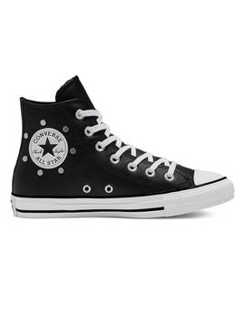 Zapatilla Chica Converse All Star Studs HI Negra