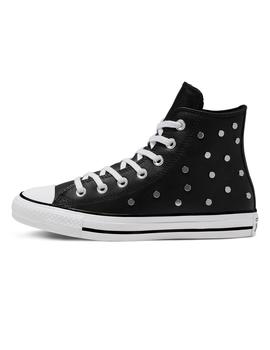 Zapatilla Chica Converse All Star Studs HI Negra