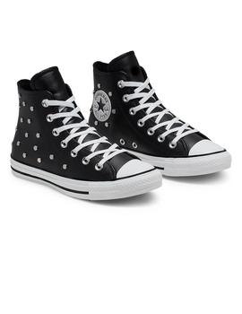 Zapatilla Chica Converse All Star Studs HI Negra