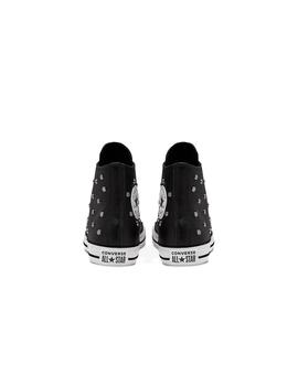 Zapatilla Chica Converse All Star Studs HI Negra