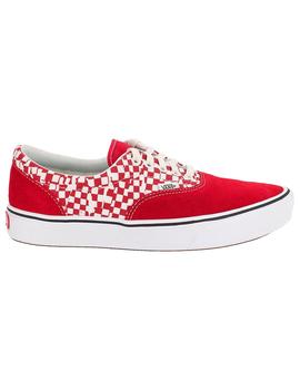 Zapatilla Chico Vans Comfycush Era Roja Cuadros