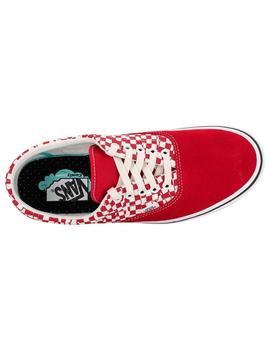 Zapatilla Chico Vans Comfycush Era Roja Cuadros