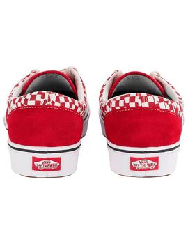 Zapatilla Chico Vans Comfycush Era Roja Cuadros