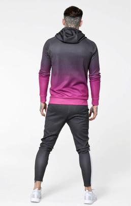 Sudadera Hombre SikSilk Vapour Fade Gris/Rosa