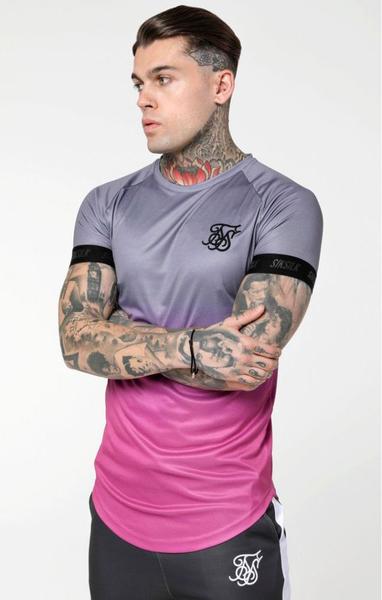 Deflector Tiranía lápiz Camiseta Hombre SikSilk Fade Out Gris/Rosa