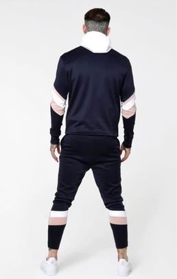 Sudadera Hombre SikSilk Sprint Marino Rosa Blanco