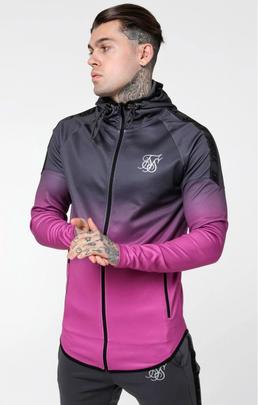 Chaqueta Hombre SikSilk Athlete Fade Gris Rosa