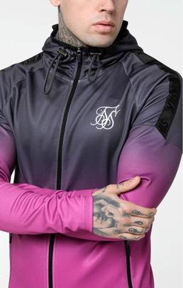 Chaqueta Hombre SikSilk Athlete Fade Gris Rosa