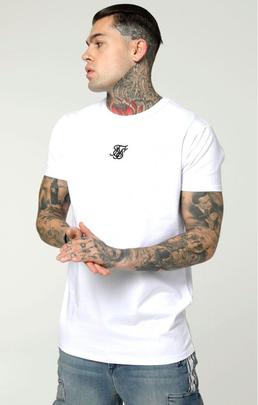 Camiseta Hombre SikSilk Box Blanca Oro