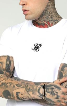 Camiseta Hombre SikSilk Box Blanca Oro