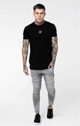 Camiseta Hombre SikSilk Box Tee Negra