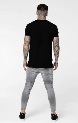 Camiseta Hombre SikSilk Box Tee Negra