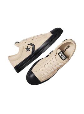 Zapatilla Hombre Converse Star Player 76 Suede Beige Negro