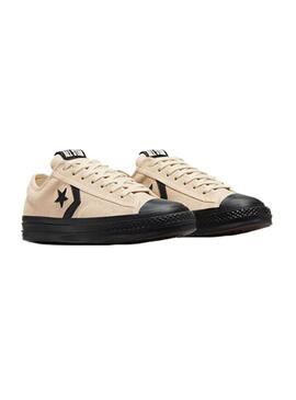 Zapatilla Hombre Converse Star Player 76 Suede Beige Negro
