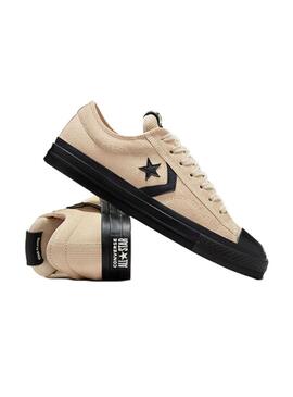 Zapatilla Hombre Converse Star Player 76 Suede Beige Negro