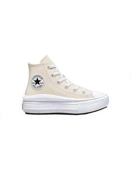Zapatilla Niña Converse Move Hi Piel Beige
