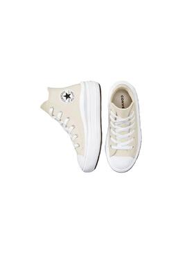 Zapatilla Niña Converse Move Hi Piel Beige