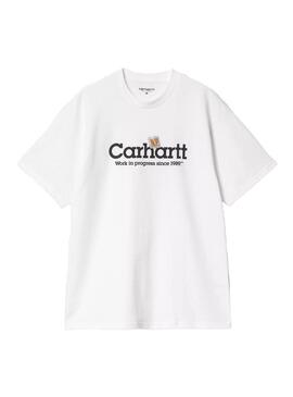 Camiseta Hombre Carhartt WIP Label Script Blanco