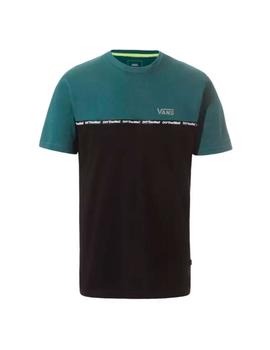 Camiseta Hombre Vans Taped Color Verde Negro