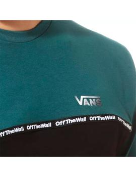 Camiseta Hombre Vans Taped Color Verde Negro