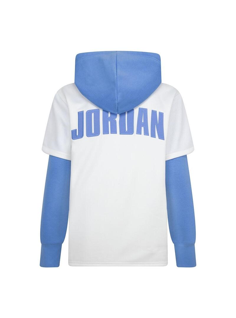 Sudadera Niño Jordan Baseball  Blanca Azul