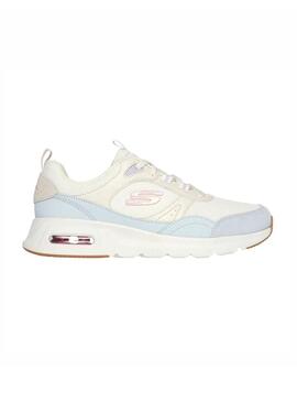 Zapatilla Mujer Skechers Air Court Blanco/Azul