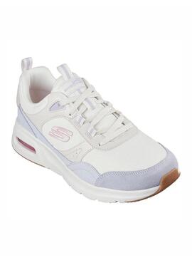Zapatilla Mujer Skechers Air Court Blanco/Azul
