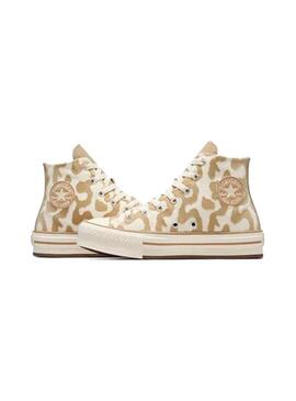 Zapatilla Niña Converse All Star Eva Plataf Beige