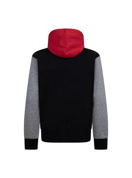 Sudadera Niño/a Jordan Negra Rojo