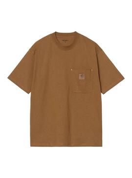 Camiseta Hombre Carhartt WIP Elson Pocket Marron