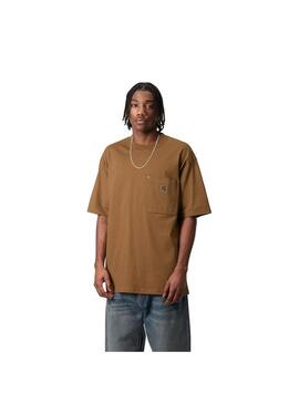 Camiseta Hombre Carhartt WIP Elson Pocket Marron