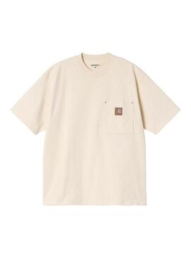 Camiseta Hombre Carhartt WIP Eldon Pocket Crudo