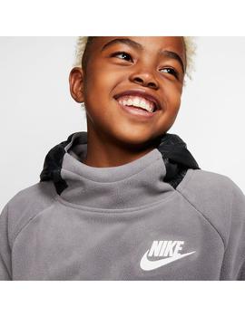 Sudadera Polar Niño Nike Winterized Gris