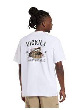 Camiseta Hombre Dickies Snake Blanca