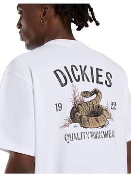 Camiseta Hombre Dickies Snake Blanca