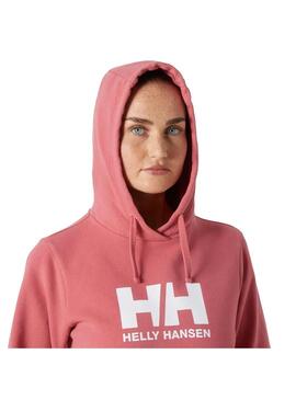 Sudadera Mujer Helly Hansen Logo Hoodie 2.0 Rosa