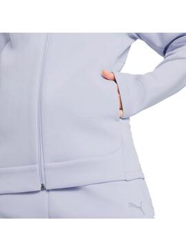 Sudadera Mujer Puma Evostripe II Celeste