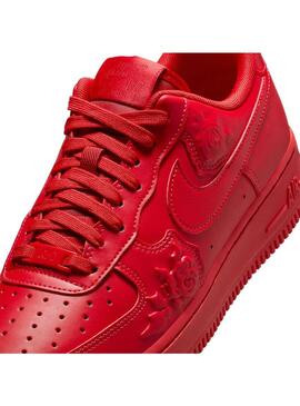 Zapatilla Mujer Nike Air Force Roja Flor