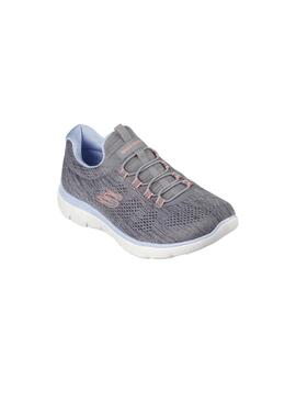 Zapatilla Mujer Skechers Summits Gris