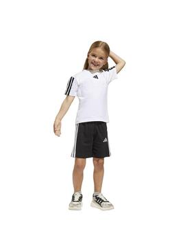 Conjunto Niño/a adidas 3 Stripes Blanco/Negro