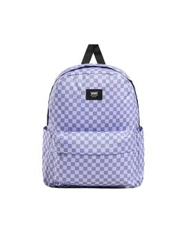 Mochila Unisex Vans Old Skool Cuadros Lila