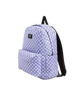 Mochila Unisex Vans Old Skool Cuadros Lila