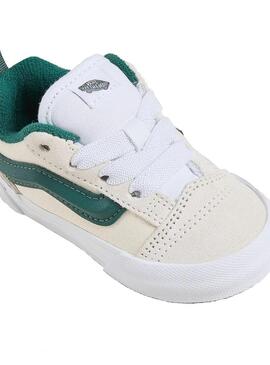 Zapatilla Baby Vans Knu Skool Beige Verde
